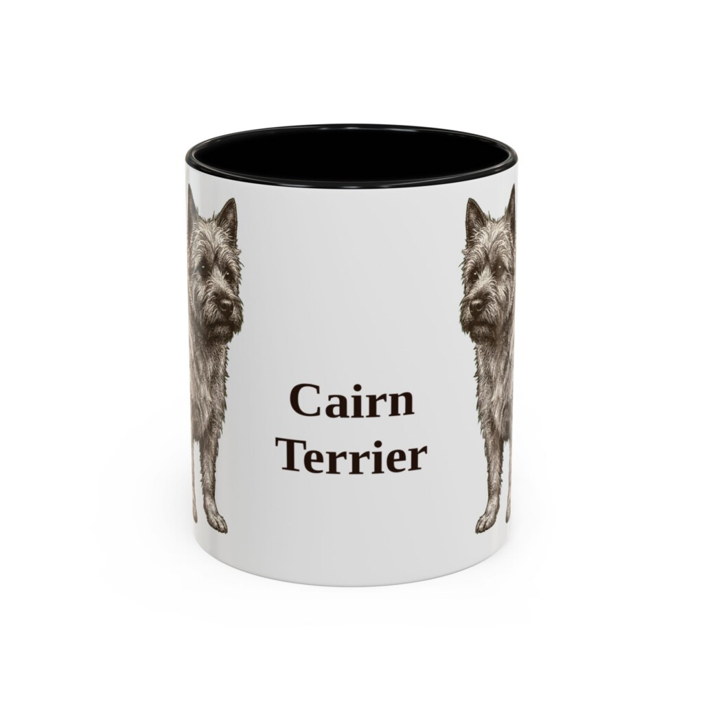 11oz Cairn Terrier Mug, Vintage Dog Portrait Coffee Mug, Dog Lover Gift