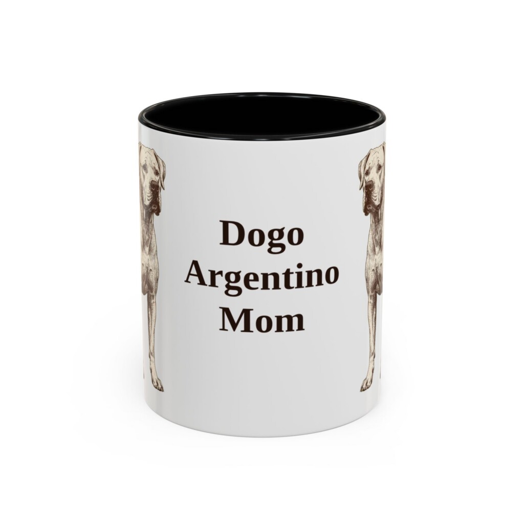 11oz Dogo Argentino Dog Mom Mug, Vintage Sketch Coffee Mug, Dog Mom Gift