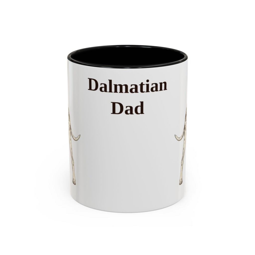11oz Dalmatian Dog Dad Mug, Vintage Sketch Coffee Mug, Dog Dad Gift