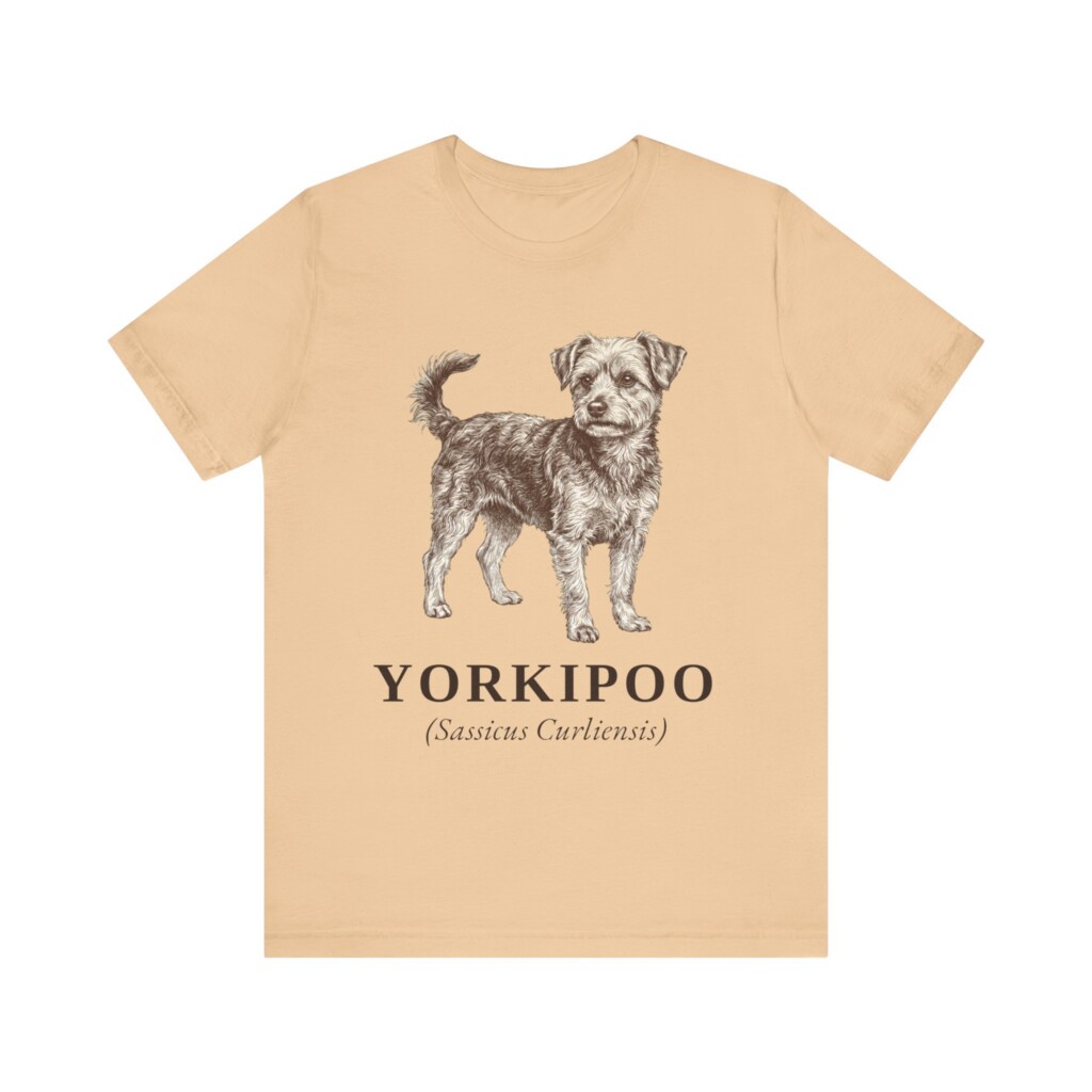 Yorkipoo Latin Shirt, Vintage Dog Sketch Tee, Dog Latin Gift