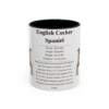 11oz English Cocker Spaniel Mug, Illustrated Dog Breed Facts Coffee Mug, Vintage Dog Keepsake Gift