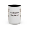 15oz Australian Shepherd Mug, Vintage Dog Portrait Coffee Mug, Dog Lover Gift