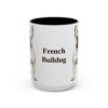 15oz French Bulldog Mug, Vintage Dog Portrait Coffee Mug, Dog Lover Gift