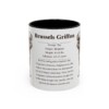11oz Brussels Griffon Mug, Illustrated Dog Breed Facts Coffee Mug, Vintage Dog Keepsake Gift