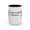 15oz Curly-Coated Retriever Mug, Vintage Dog Portrait Coffee Mug, Dog Lover Gift