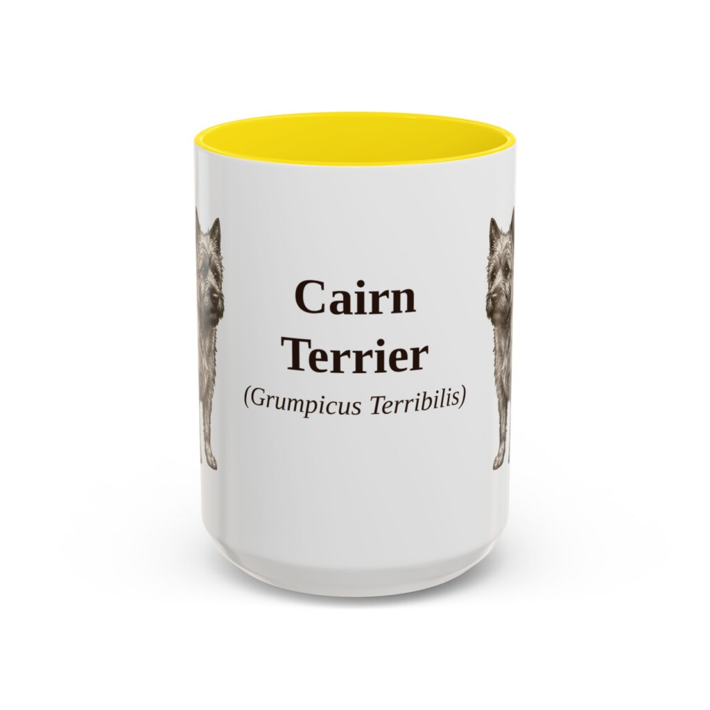 16983527845865329412_2048.jpeg 15oz Cairn Terrier Latin Mug, Vintage Dog Coffee Mug, Dog Lover Gift
