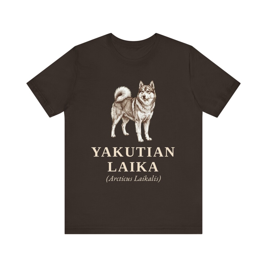 Yakutian Laika Latin Shirt, Vintage Dog Sketch Tee, Dog Latin Gift