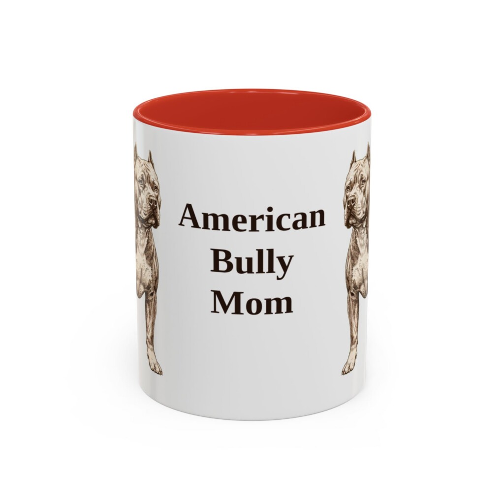 11oz American Bully Dog Mom Mug, Vintage Sketch Coffee Mug, Dog Mom Gift