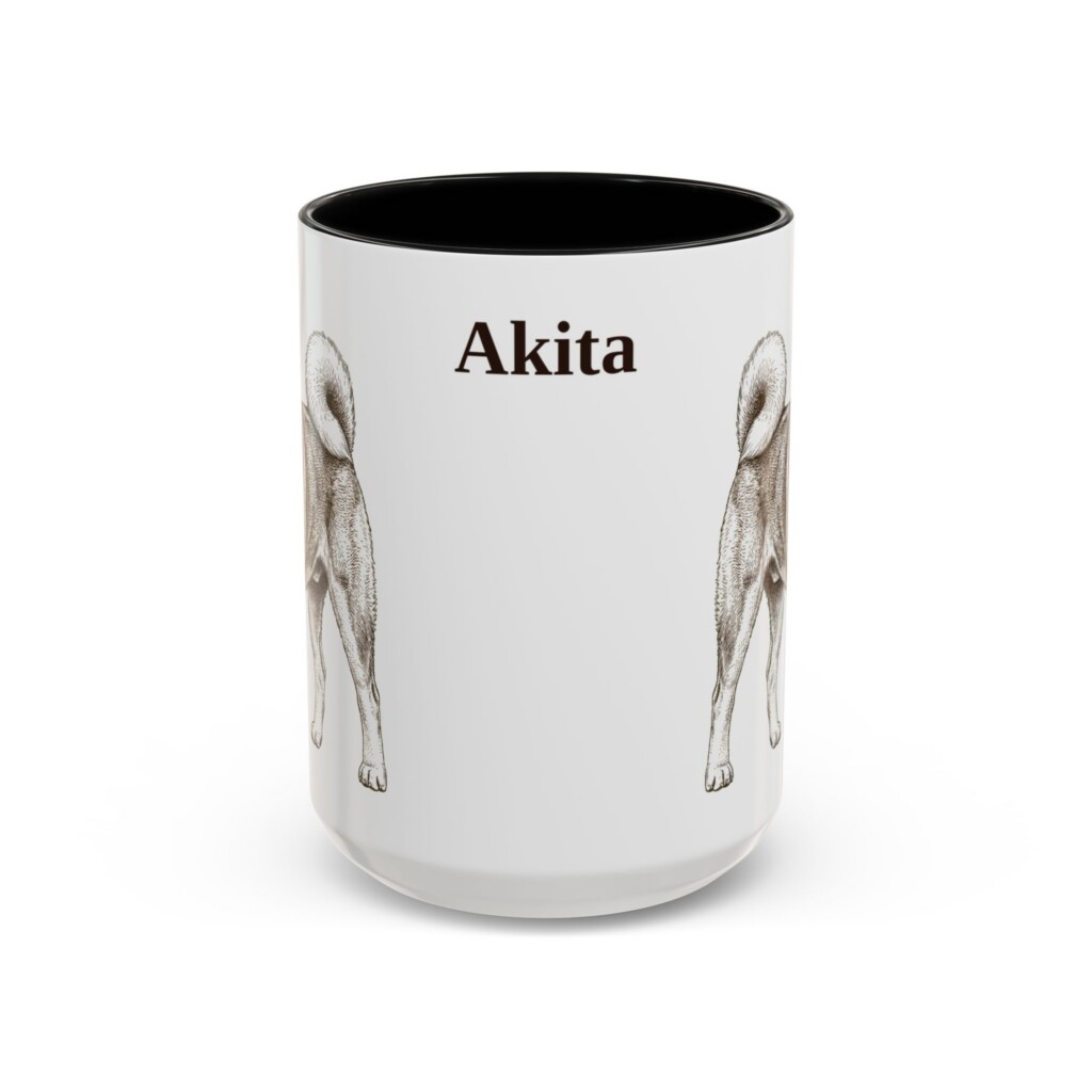 17030596791222515916_2048.jpeg 15oz Akita Mug, Vintage Dog Portrait Coffee Mug, Dog Lover Gift