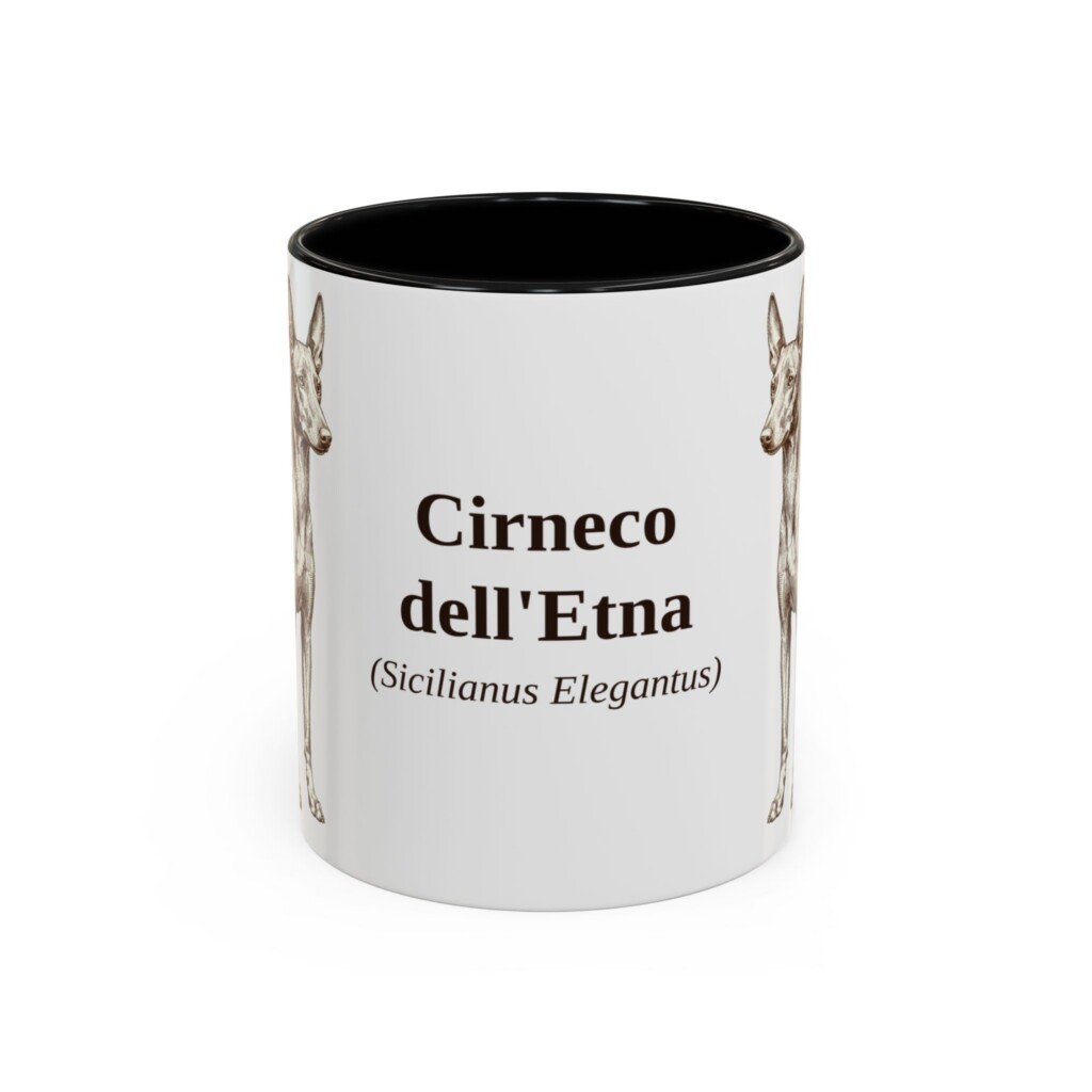 11oz Cirneco dell'Etna Latin Mug, Vintage Dog Coffee Mug, Dog Lover Gift