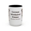 15oz German Wirehaired Pointer Latin Mug, Vintage Dog Coffee Mug, Dog Lover Gift