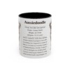 11oz Aussiedoodle Mug, Illustrated Dog Breed Facts Coffee Mug, Vintage Dog Keepsake Gift