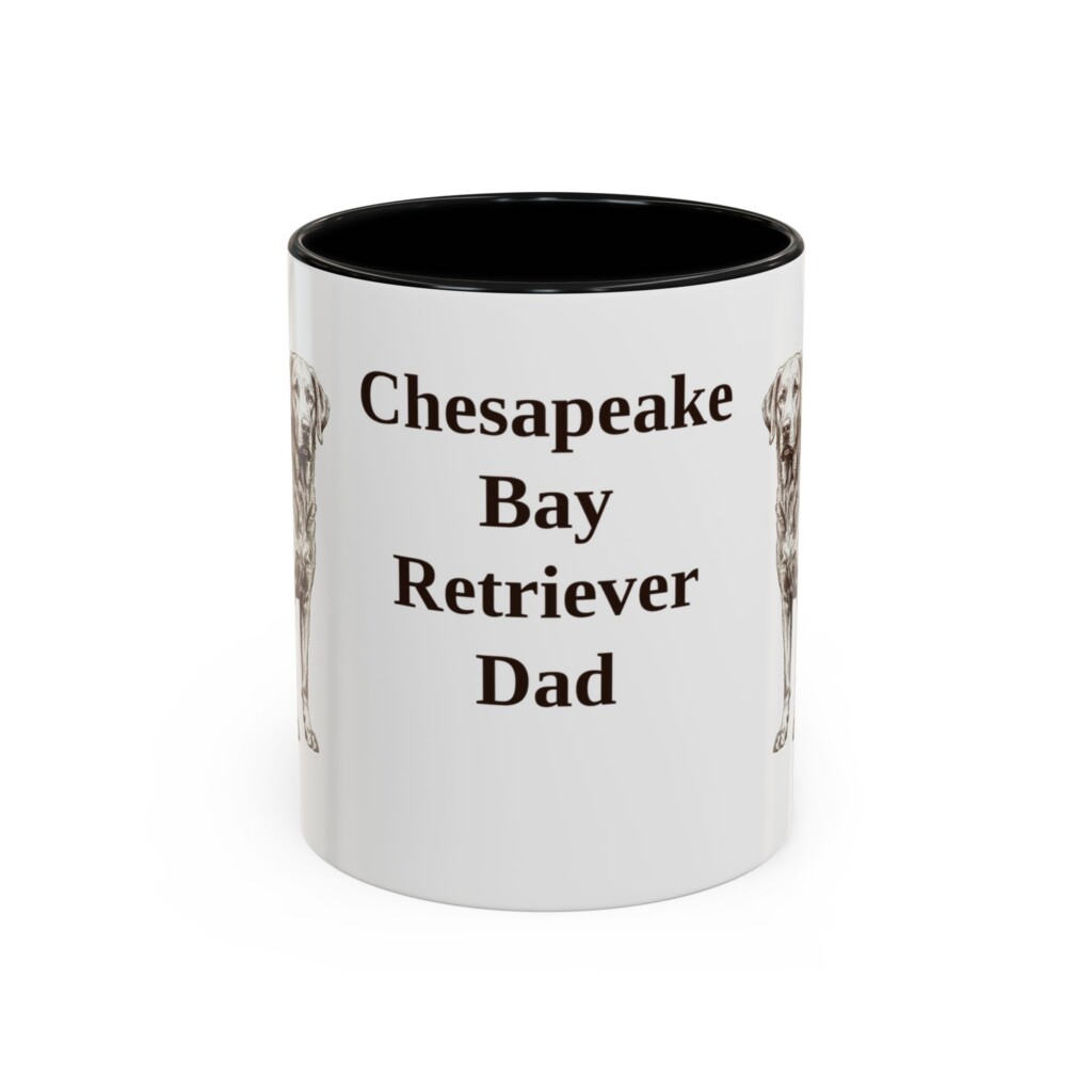 11oz Chesapeake Bay Retriever Dog Dad Mug, Vintage Sketch Coffee Mug, Dog Dad Gift