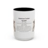 15oz American Cocker Spaniel Mug, Illustrated Dog Breed Facts Coffee Mug, Vintage Dog Keepsake Gift