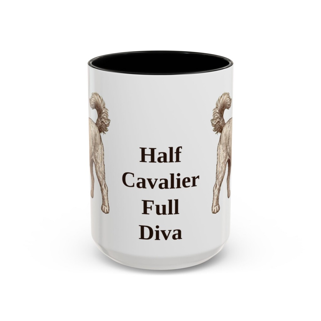 15oz Funny Cavapoo Mug, Vintage Dog Coffee Mug, Dog Lover Gift