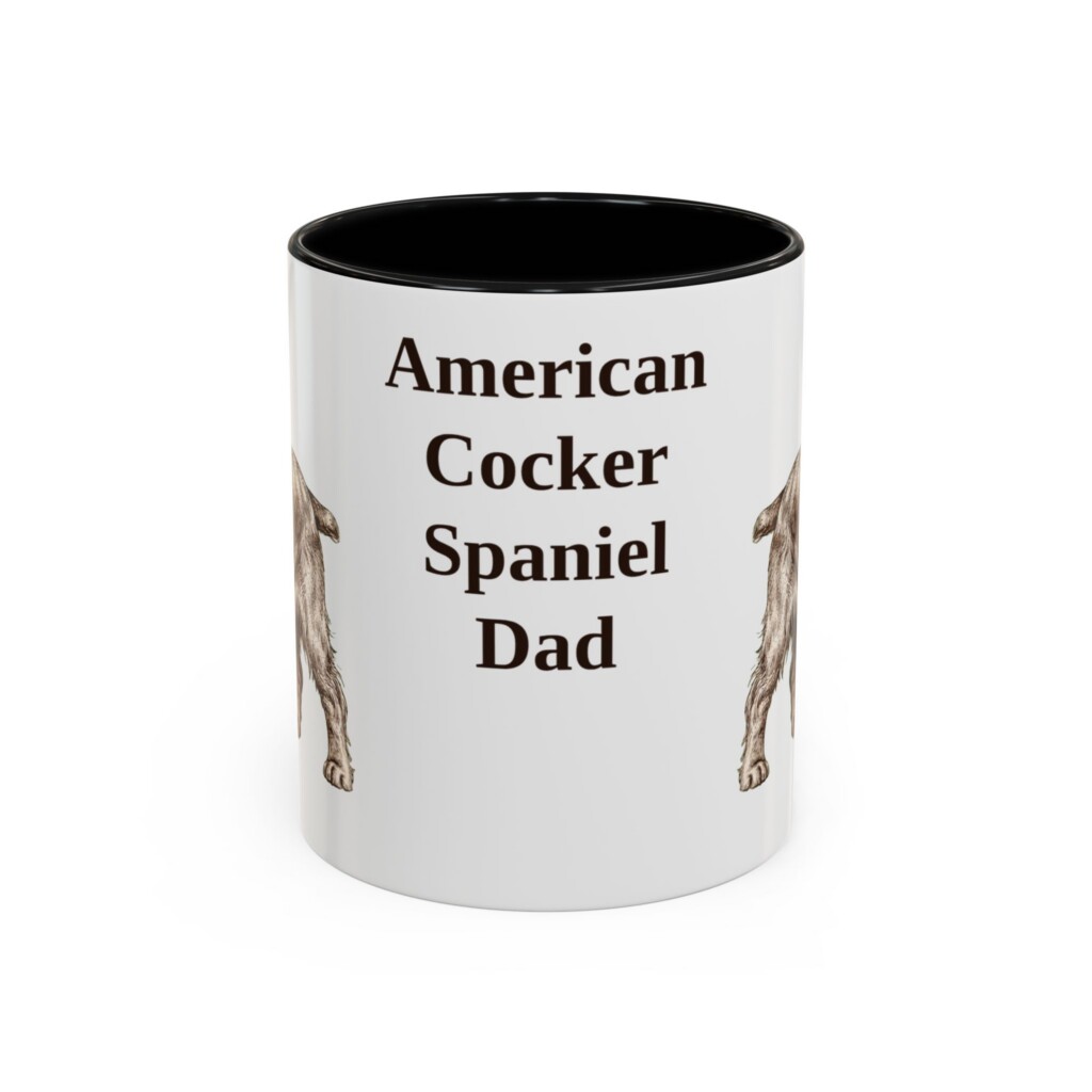 11oz American Cocker Spaniel Dog Dad Mug, Vintage Sketch Coffee Mug, Dog Dad Gift