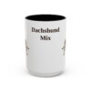 17379306222976576773_2048.jpeg 15oz Dachshund Mix Mug, Vintage Dog Portrait Coffee Mug, Dog Lover Gift