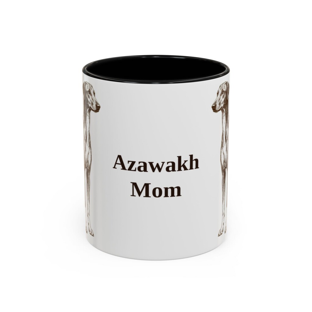 11oz Azawakh Dog Mom Mug, Vintage Sketch Coffee Mug, Dog Mom Gift
