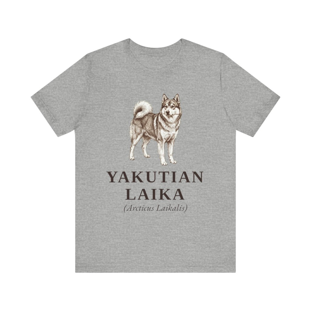 Yakutian Laika Latin Shirt, Vintage Dog Sketch Tee, Dog Latin Gift