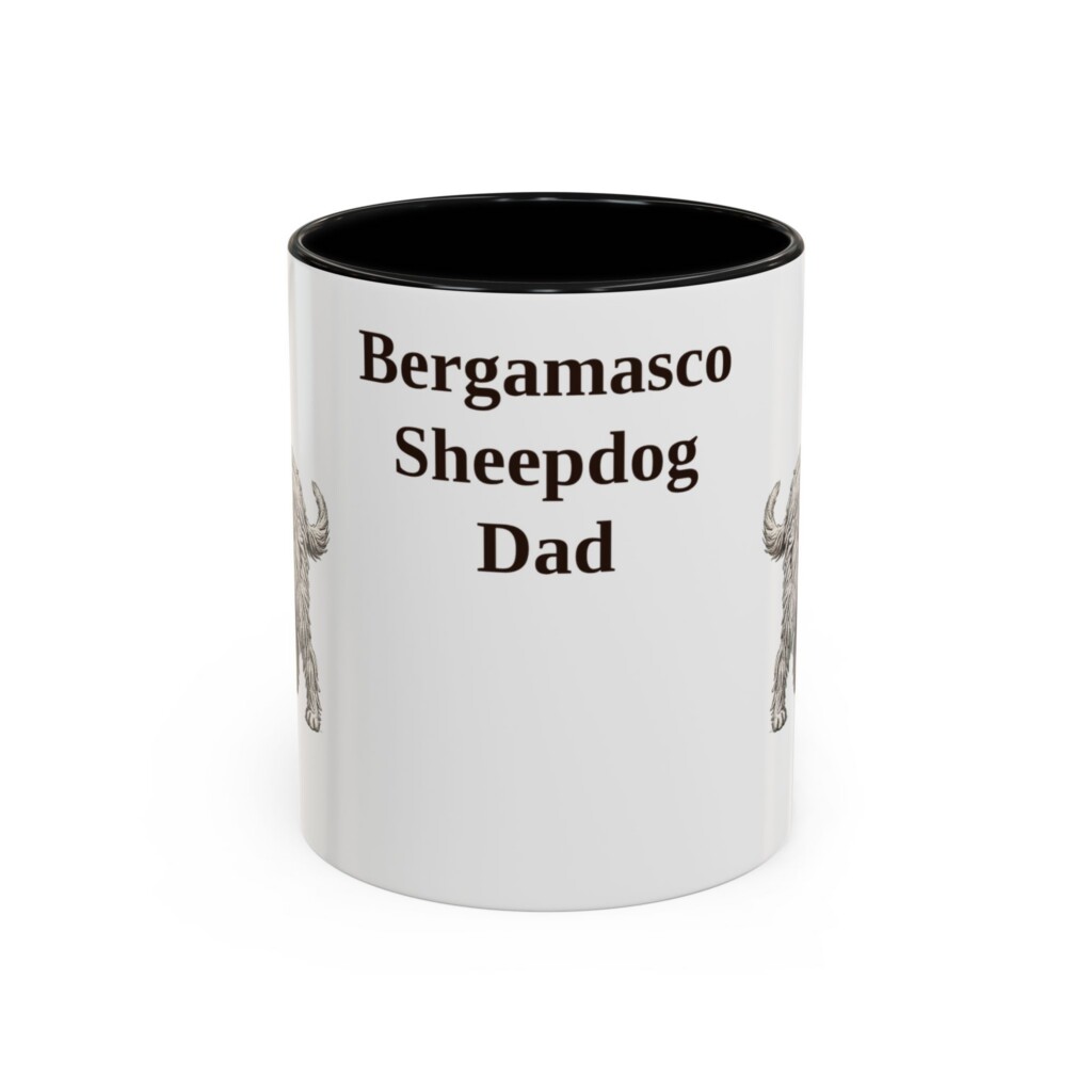 17916252796084763168_2048.jpeg 11oz Bergamasco Sheepdog Dog Dad Mug, Vintage Sketch Coffee Mug, Dog Dad Gift