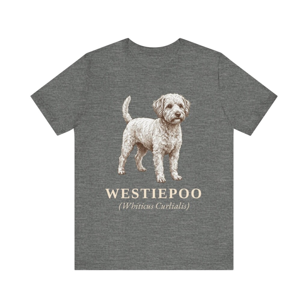 Westiepoo Latin Shirt, Vintage Dog Sketch Tee, Dog Latin Gift
