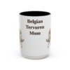 15oz Belgian Tervuren Dog Mom Mug, Vintage Sketch Coffee Mug, Dog Mom Gift