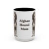 15oz Afghan Hound Dog Mom Mug, Vintage Sketch Coffee Mug, Dog Mom Gift
