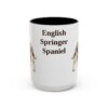 15oz English Springer Spaniel Mug, Vintage Dog Portrait Coffee Mug, Dog Lover Gift