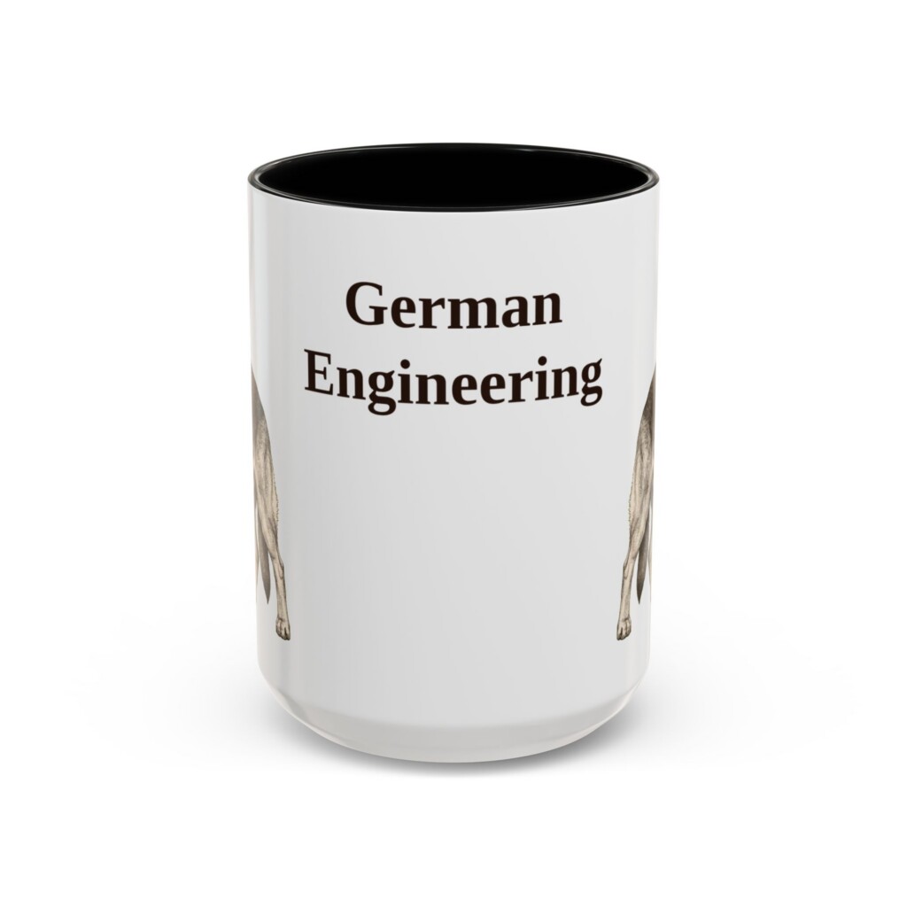 15oz Funny German Shepherd Mug, Vintage Dog Coffee Mug, Dog Lover Gift