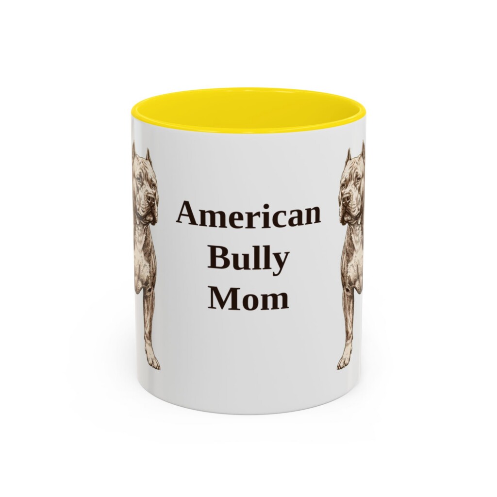 11oz American Bully Dog Mom Mug, Vintage Sketch Coffee Mug, Dog Mom Gift