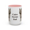 15oz Cairn Terrier Dog Dad Mug, Vintage Sketch Coffee Mug, Dog Dad Gift