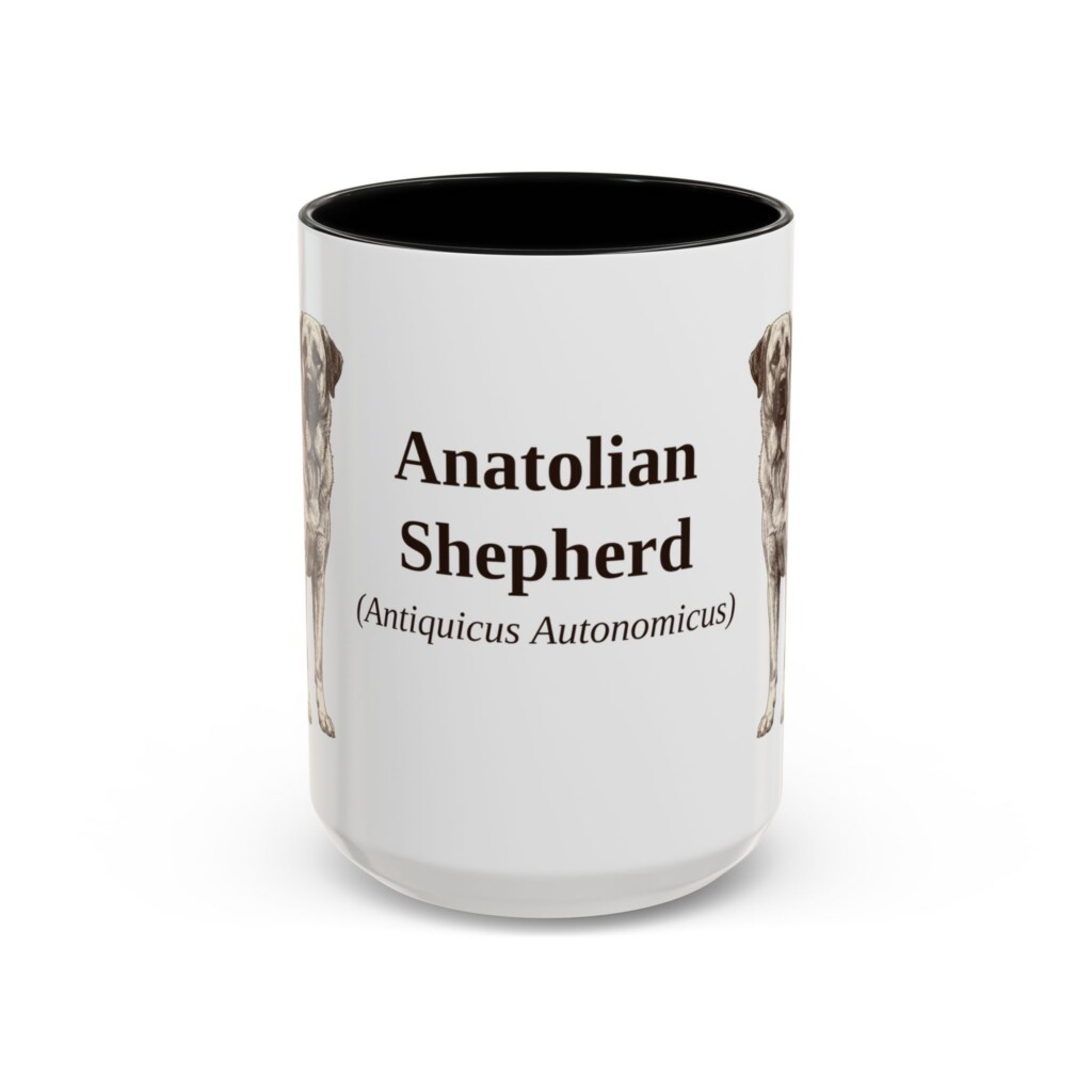18126972694702409739_2048.jpeg 15oz Anatolian Shepherd Latin Mug, Vintage Dog Coffee Mug, Dog Lover Gift