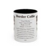 11oz Border Collie Mug, Illustrated Dog Breed Facts Coffee Mug, Vintage Dog Keepsake Gift