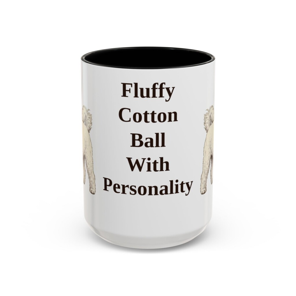 15oz Funny Bichon Frise Mug, Vintage Dog Coffee Mug, Dog Lover Gift