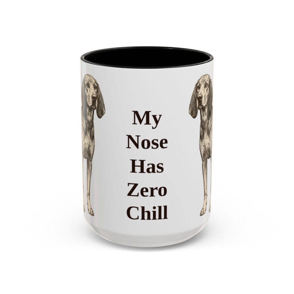15oz Funny American English Coonhound Mug, Vintage Dog Coffee Mug, Dog Lover Gift
