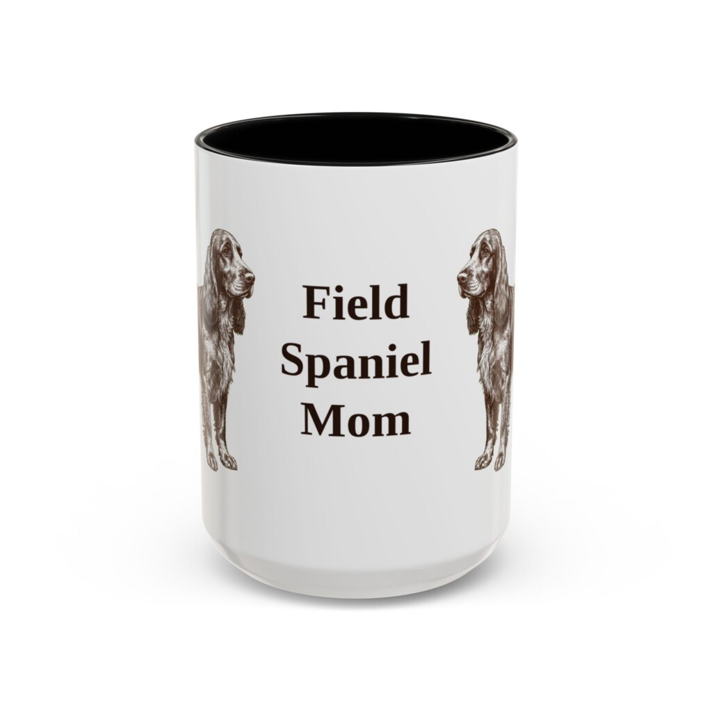 15oz Field Spaniel Dog Mom Mug, Vintage Sketch Coffee Mug, Dog Mom Gift