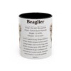 11oz Beaglier Mug, Illustrated Dog Breed Facts Coffee Mug, Vintage Dog Keepsake Gift