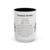15oz Scottish Terrier Mug, Illustrated Dog Breed Facts Coffee Mug, Vintage Dog Keepsake Gift