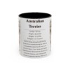 11oz Australian Terrier Mug, Illustrated Dog Breed Facts Coffee Mug, Vintage Dog Keepsake Gift