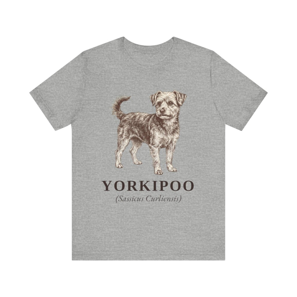 Yorkipoo Latin Shirt, Vintage Dog Sketch Tee, Dog Latin Gift