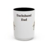 15oz Dachshund Dog Dad Mug, Vintage Sketch Coffee Mug, Dog Dad Gift