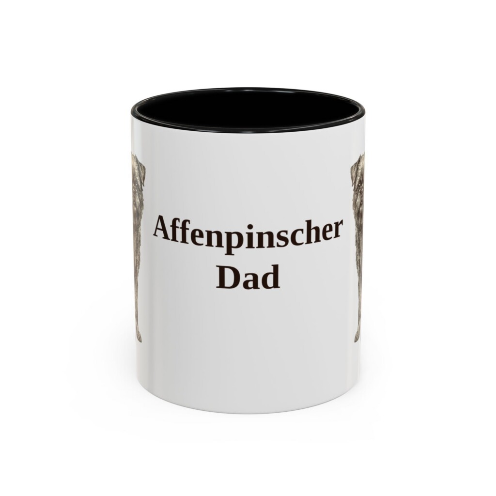 11oz Affenpinscher Dog Dad Mug, Vintage Sketch Coffee Mug, Dog Dad Gift