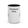 15oz Dachshund Dog Mom Mug, Vintage Sketch Coffee Mug, Dog Mom Gift