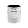 11oz Cesky Terrier Mug, Illustrated Dog Breed Facts Coffee Mug, Vintage Dog Keepsake Gift