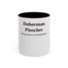 11oz Doberman Pinscher Latin Mug, Vintage Dog Coffee Mug, Dog Lover Gift
