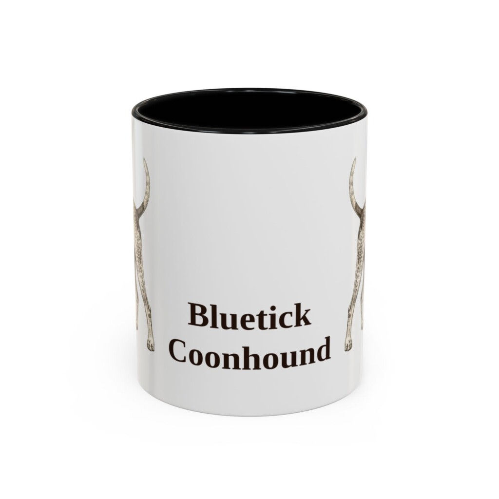 11oz Bluetick Coonhound Mug, Vintage Dog Portrait Coffee Mug, Dog Lover Gift
