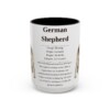 15oz German Shepherd Mug, Illustrated Dog Breed Facts Coffee Mug, Vintage Dog Keepsake Gift