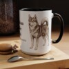 15oz Alaskan Klee Kai Latin Mug, Vintage Dog Coffee Mug, Dog Lover Gift
