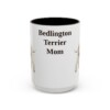 15oz Bedlington Terrier Dog Mom Mug, Vintage Sketch Coffee Mug, Dog Mom Gift