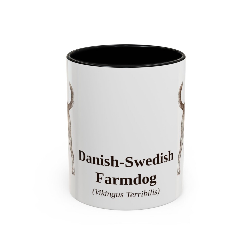 2124730505567775573_2048.jpeg 11oz Danish-Swedish Farmdog Latin Mug, Vintage Dog Coffee Mug, Dog Lover Gift